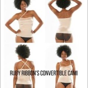 RUBY RIBBON CONVERTIBLE CAMI  BLACK SIZE 36. TRIED ON ONCE,  NEVER WORN.